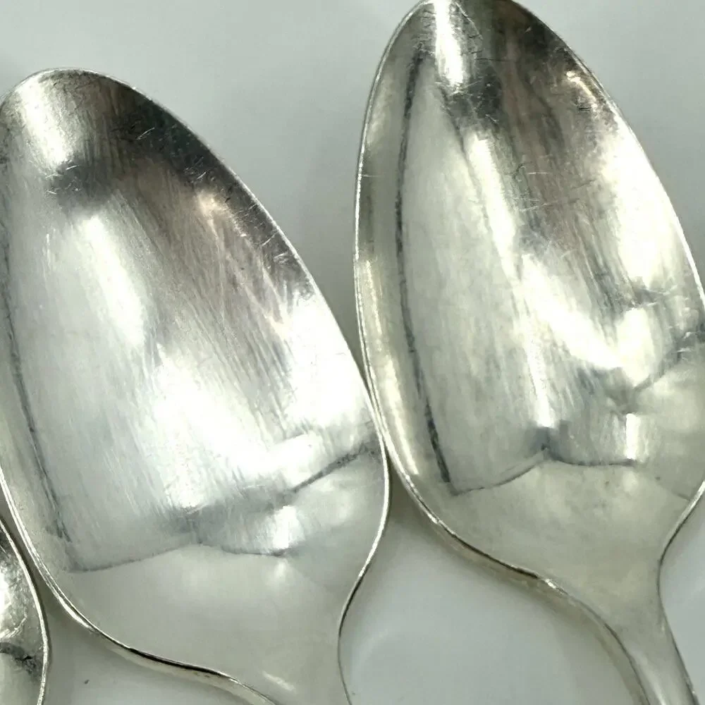 Lot of 11 Oneida Community SILVER FLOWER 1960s Silverplate Oval Teaspoons 5 7/8